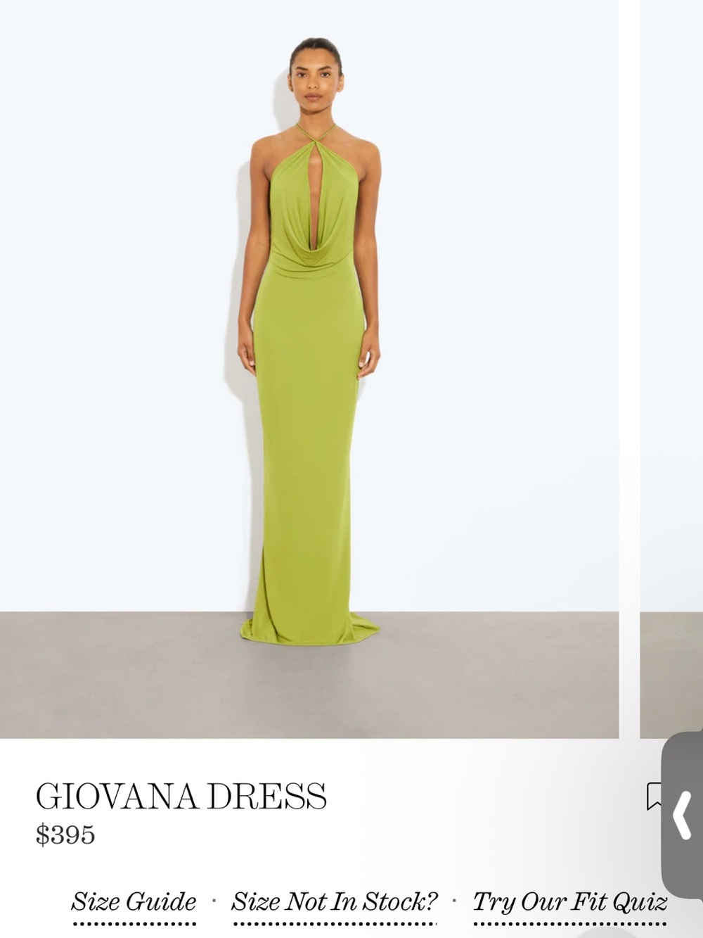 Rat & Boa Lime Green Halter Maxi Dress - Picture 4 of 4